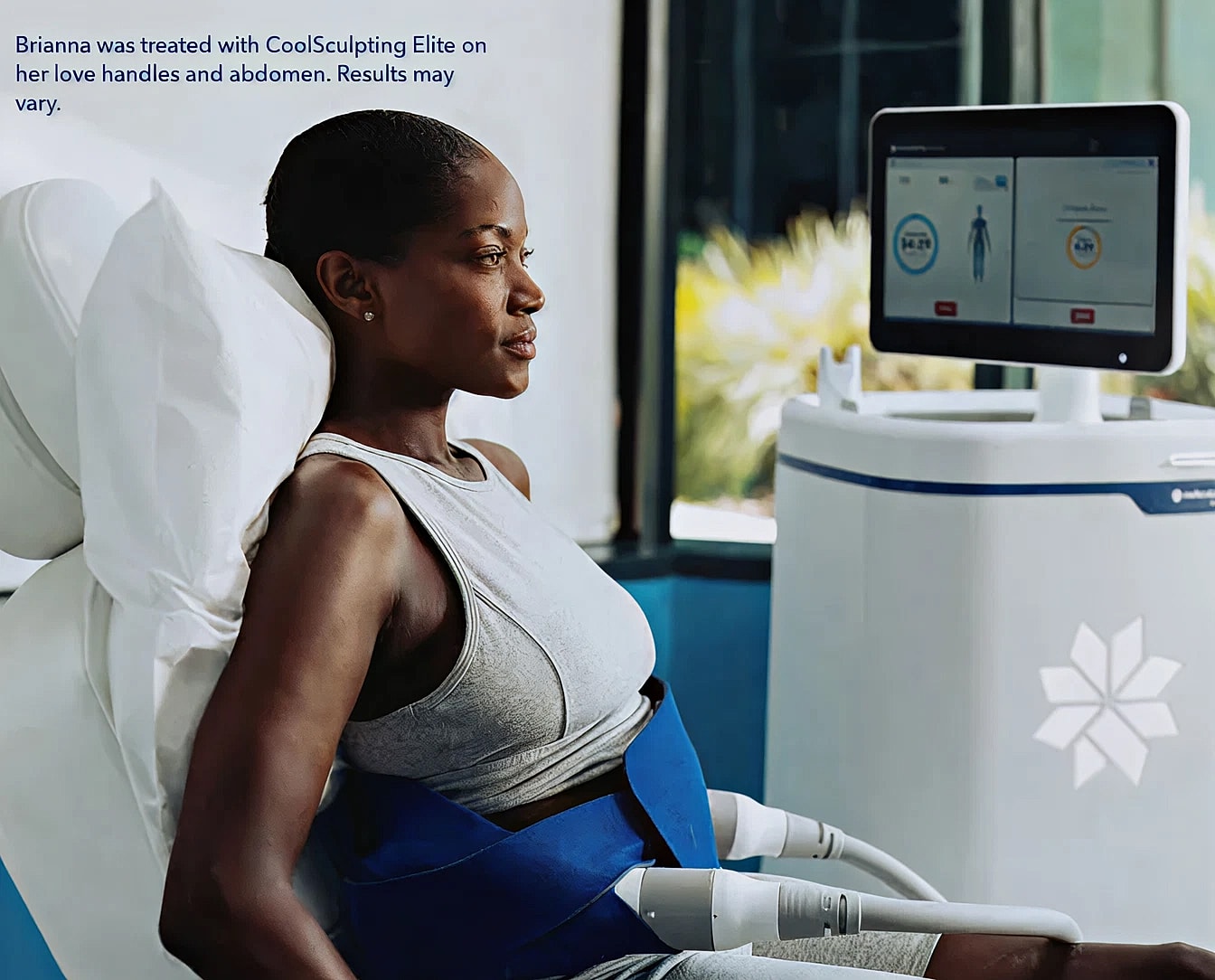 Medical professional preparing patient for procedure.