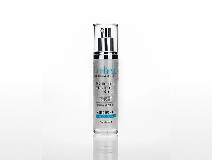 Hyaluronic moisture boost serum for hydration and elasticity.