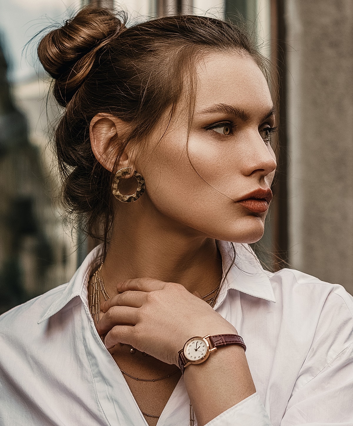 Medical professional preparing patient for procedure.